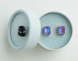 Crystal Earring Amethyst Shine