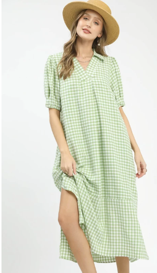 Tre Gingham Ginger Dress