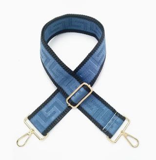 Geometric Pattern Bag Strap Blue