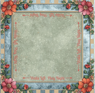 Chambray Floral Mahjong Mat