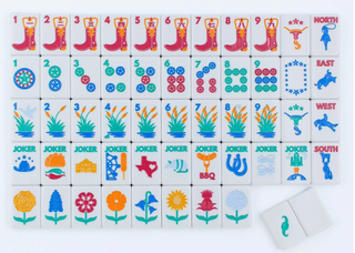 The Texas Series | Mahjong with Lone Star Flair | Mesquite White Tile