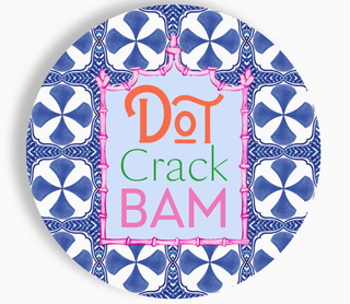 Mahjong Blue Tiles 24ct 7" Paper Plates