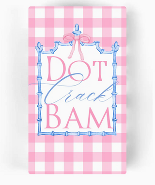 Mahjong Pink Plaid 24ct Guest Napkin Separates (3 Ply)