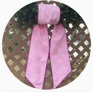 Custom Gingham Sash Lt. Pink Magenta Trim