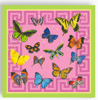 Butterfly Greek Key 24ct Cocktail Napkin Separates (3 Ply)