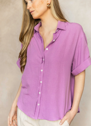 Lightweight Cotton Short Sleeve Button Up Shirt