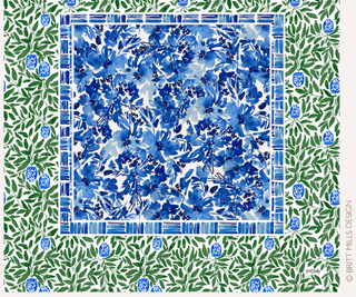 Royal Blooms Mahjong Mat (Non-Neoprene)