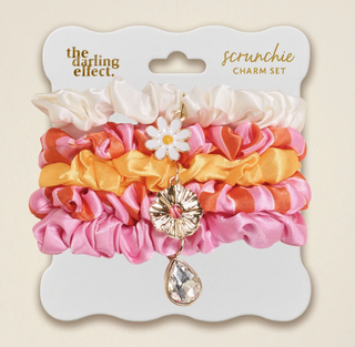 Scrunchie Charm Set–Sicily Stripes Pink
