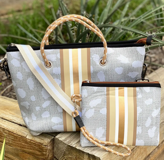 The Jeanne Mini Neoprene Tote and Wristlet