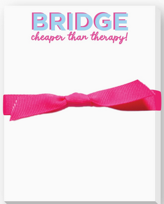 Bridge Cheaper Than Therapy Notepad