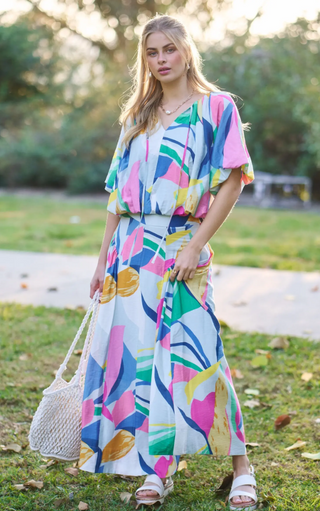 Abstract Skirt and Matching Top