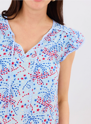 Lydia Top | Star Spangled Blue