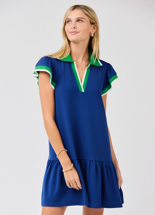 Carissa Dress | Navy + Green