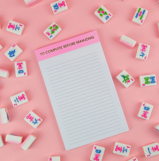 To Complete Before Mahjong - Lined Notepad