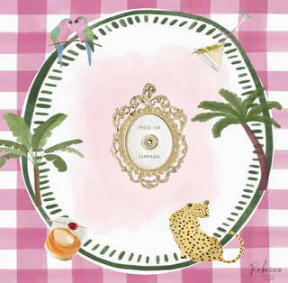 Pink Gingham-Mahjong Mat