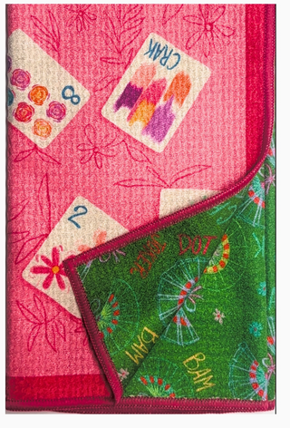 Bonjour Mahjong Double-Sided Tea Towel