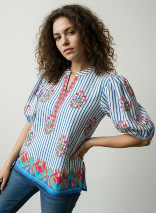 Striped Garden Raya Top