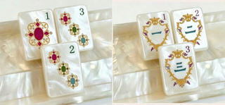 PEARL Mahjong Tiles: Golden Cat Motif