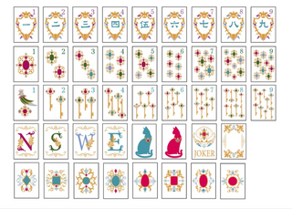 PEARL Mahjong Tiles: Golden Cat Motif
