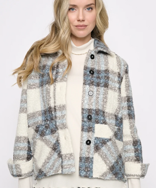 Tabitha Button-Front Short Jacket