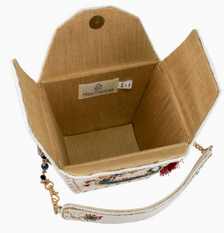 Noble Dragon Beaded Take-Out Container Top Handle Handbag