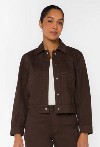 Delphia Walnut Denim Jacket