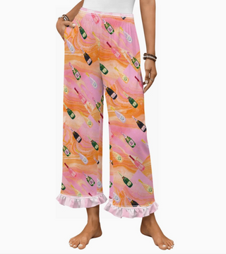 Champagne & Mahj Ruffle Pajama Pants