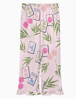 Mahjong Ruffle Pajama Pants