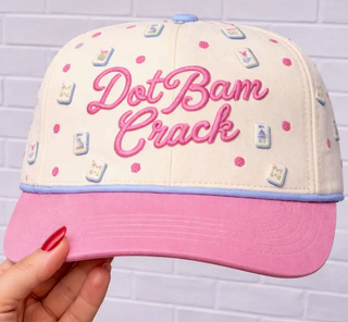 Dot Bam Crack Mahjong Pink Tile Hat
