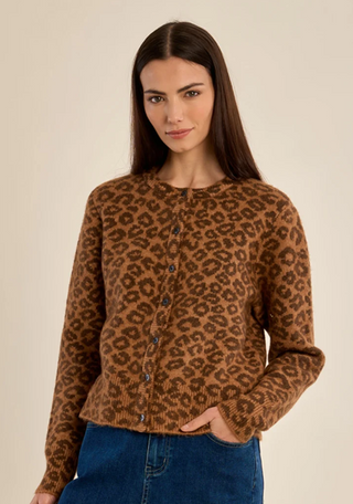 Buttoned cardigan, leopard