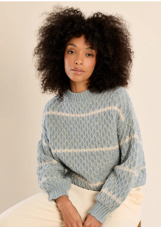 Striped knit sweater