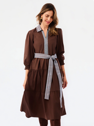 Eleanor Vines Dress - espresso