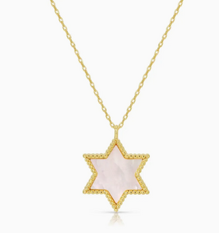 Star of David Shell Pendant Necklace