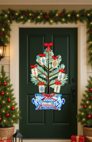 Merry Mahjong Festive Door Hanger