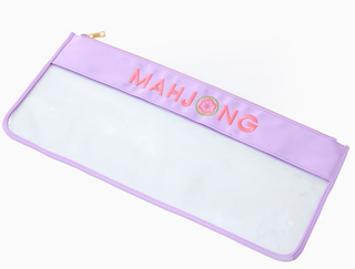 Lilac Stiched Mahjong Bag