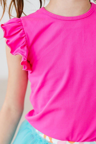 Short Sleeve Ruffle Tee