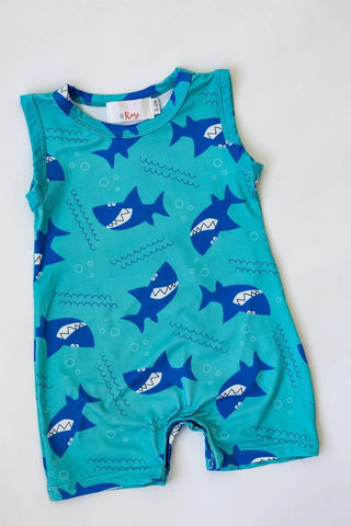 Sharky Shorty Onesie Boys