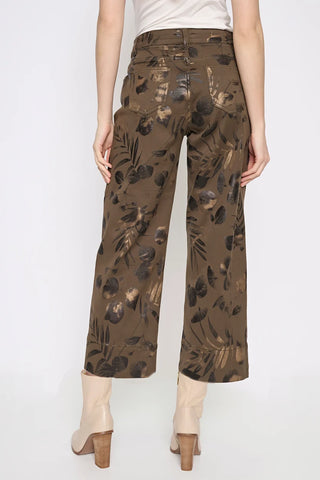 The Mia Printed Wide-Leg Cropped Jeans