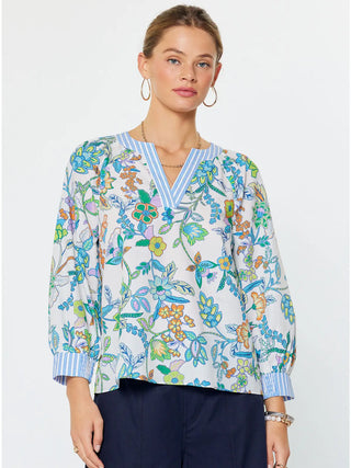 The Paisley Printed Long-sleeve Blouse