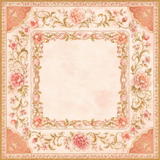 Rose & Gilt Blush Baroque Mahjong Mat