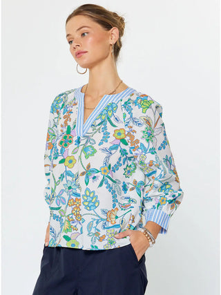 The Paisley Printed Long-sleeve Blouse