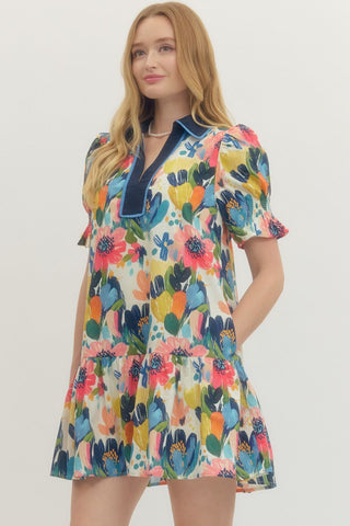 The Helena Floral Puff Dress