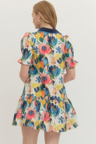 The Helena Floral Puff Dress