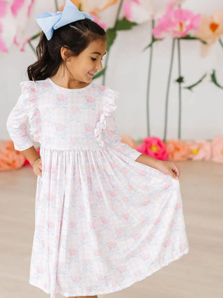 Ribbons & Rodeos 3/4 Sleeve Pocket Twirl Dress