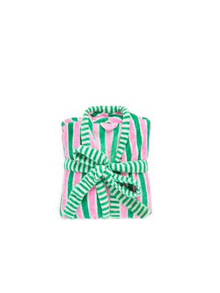 Holly Stripe Robe in Green