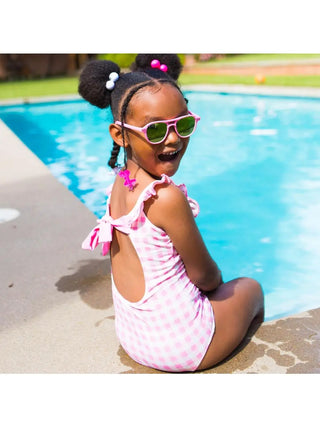 Pink Gingham Bow Swimsuit