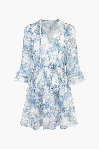 Juliana Eyelet Smocked Mini Dress