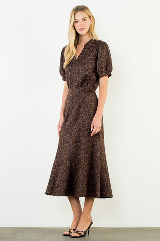 The Taylor Suede Animal Print Dress