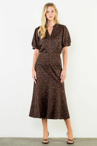 The Taylor Suede Animal Print Dress