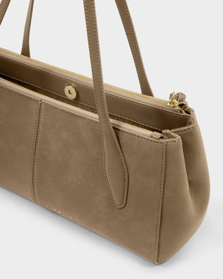 Hattie Shoulder Bag Taupe Suedette